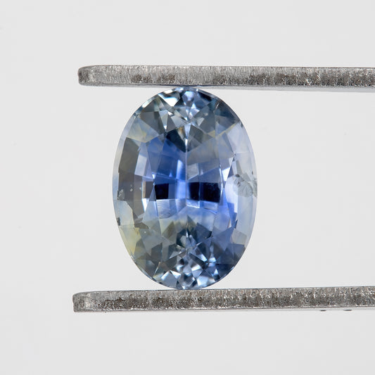 Blue Champagne Yellow Bicolor Sapphire | 1.17 Ct Natural Untreated Oval Cut Gem | Eye Clean Rare Stone for Premium Jewelry Design