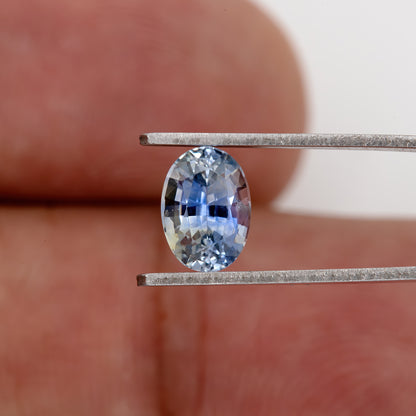 Blue Champagne Yellow Bicolor Sapphire | 1.17 Ct Natural Untreated Oval Cut Gem | Eye Clean Rare Stone for Premium Jewelry Design
