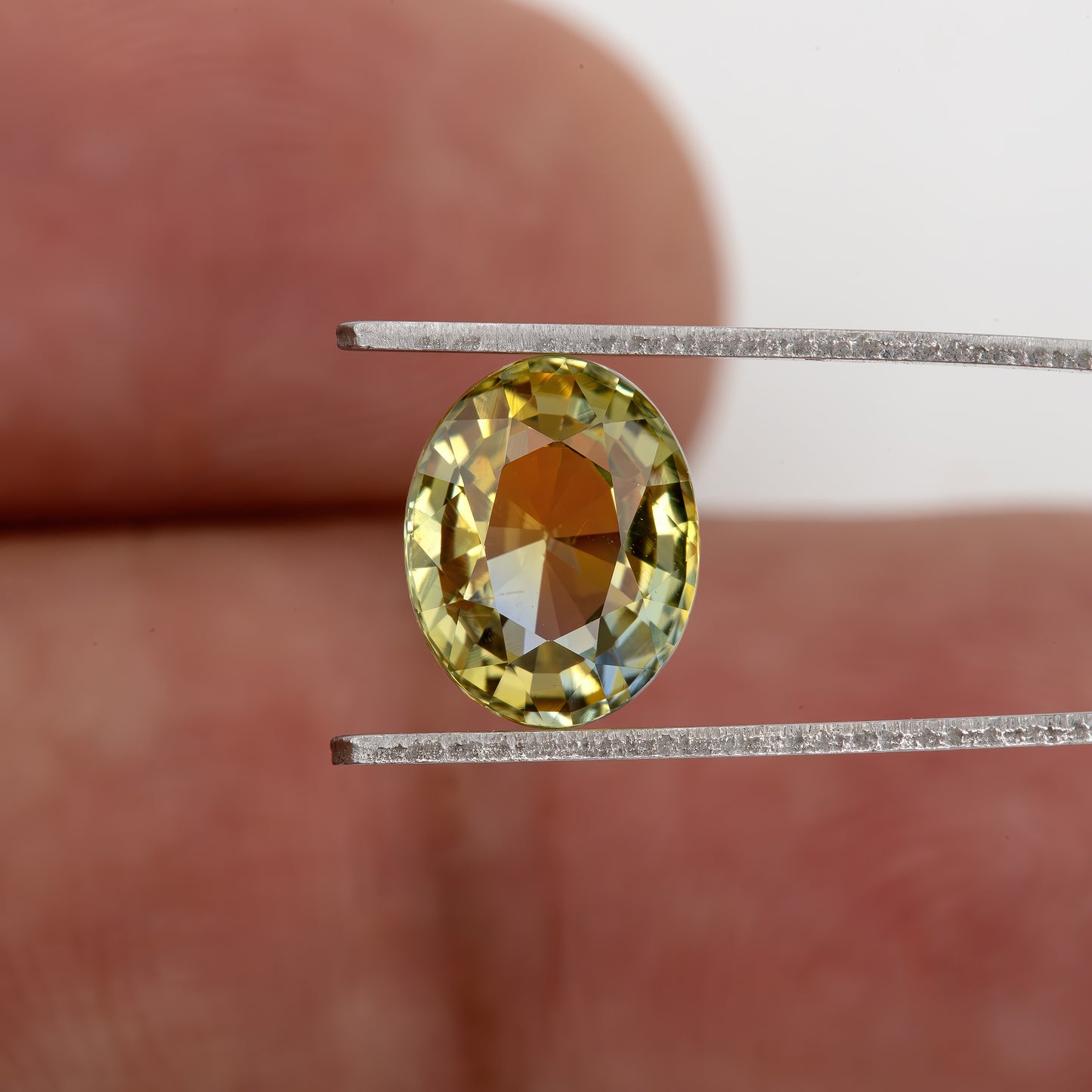 Champagne Yellow and Blue Sapphire | 2.26 Ct Oval Cut Unheated Natural Gemstone | Eye Clean Statement Sapphire for Luxury Ring or Pendant