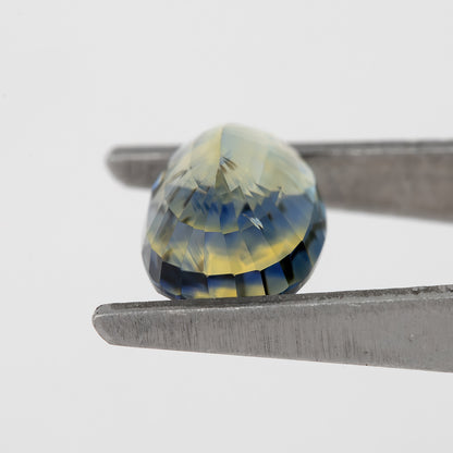 Champagne Yellow and Blue Sapphire | 1.92 Ct Oval Cut Unheated Gemstone | Eye Clean Sapphire for Fine Jewelry and Designer Rings