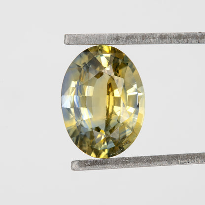 Champagne Yellow and Blue Sapphire | 1.02 Ct Oval Cut Unheated Natural Gemstone | Eye Clean Sapphire for Fine Rings and Designer Jewelry