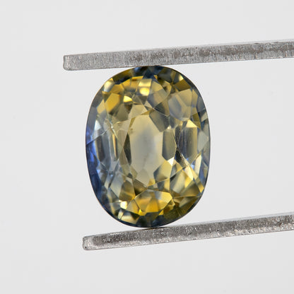 Champagne Yellow and Blue Sapphire | 1.94 Ct Oval Cut Unheated Natural Gem | Eye Clean Stone for Fine Jewelry or Custom Rings