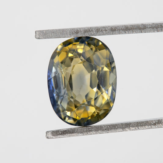 Champagne Yellow and Blue Sapphire | 1.94 Ct Oval Cut Unheated Natural Gem | Eye Clean Stone for Fine Jewelry or Custom Rings