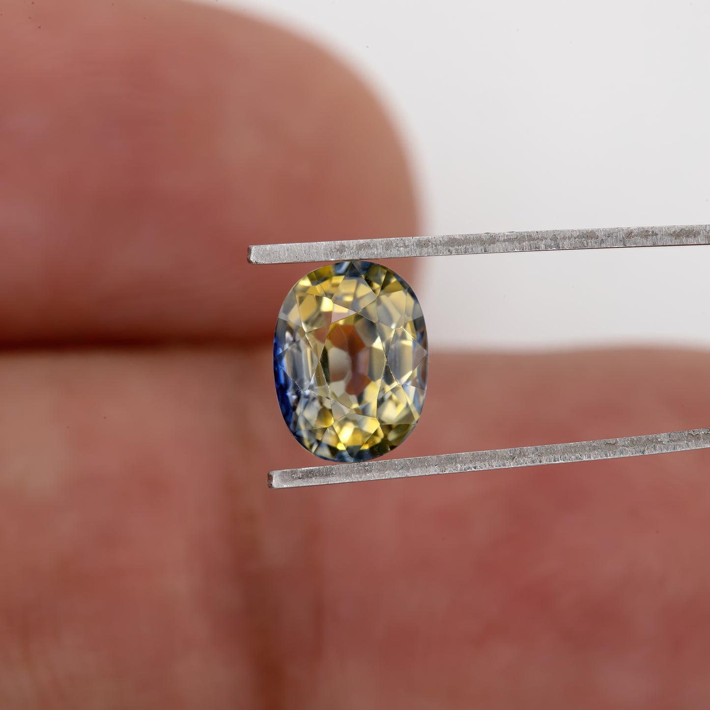 Champagne Yellow and Blue Sapphire | 1.94 Ct Oval Cut Unheated Natural Gem | Eye Clean Stone for Fine Jewelry or Custom Rings