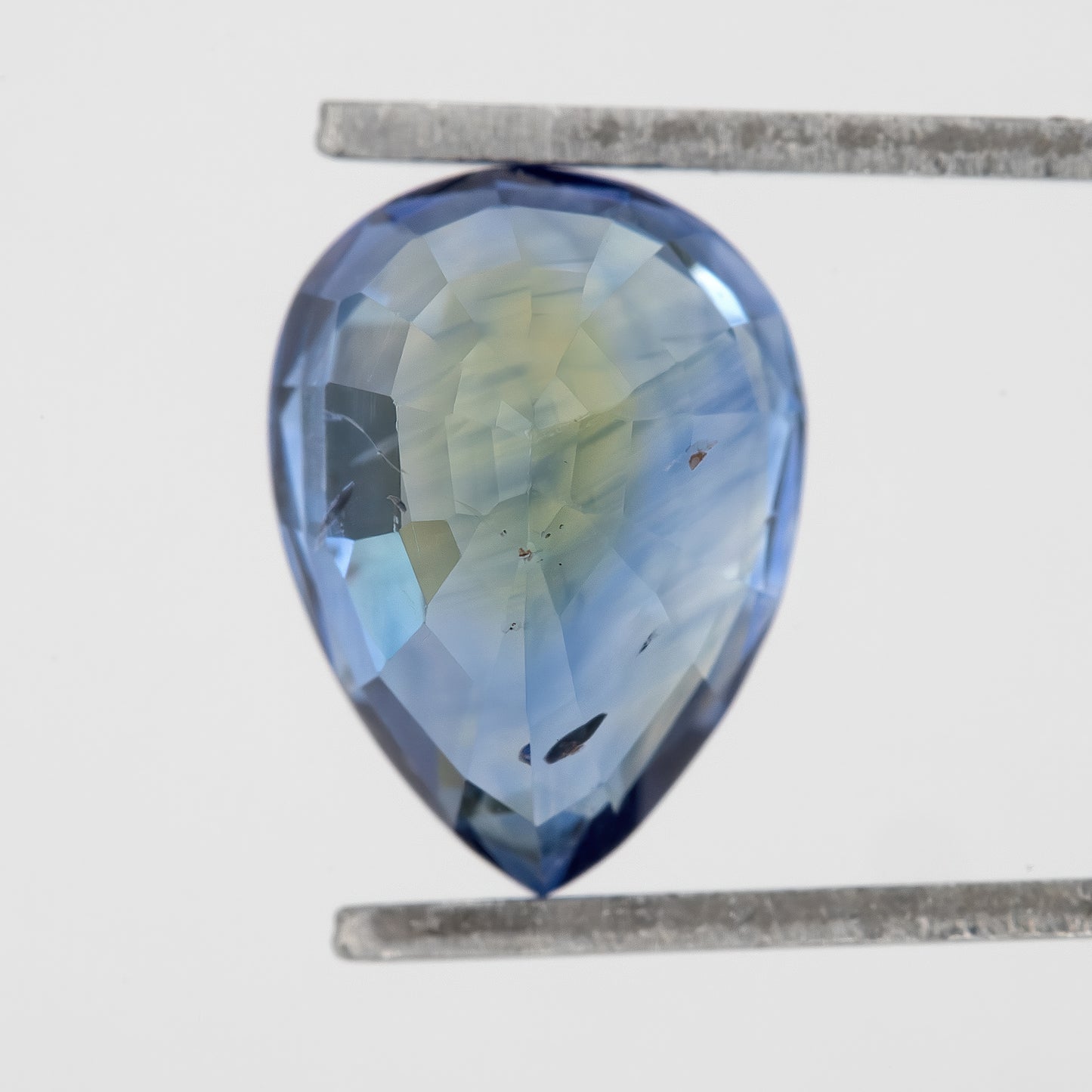 Blue and Champagne Yellow Sapphire | 2.43 Ct Pear Cut Unheated Gemstone | Rare Eye Clean Sapphire for High-End Rings or Pendant Jewelry