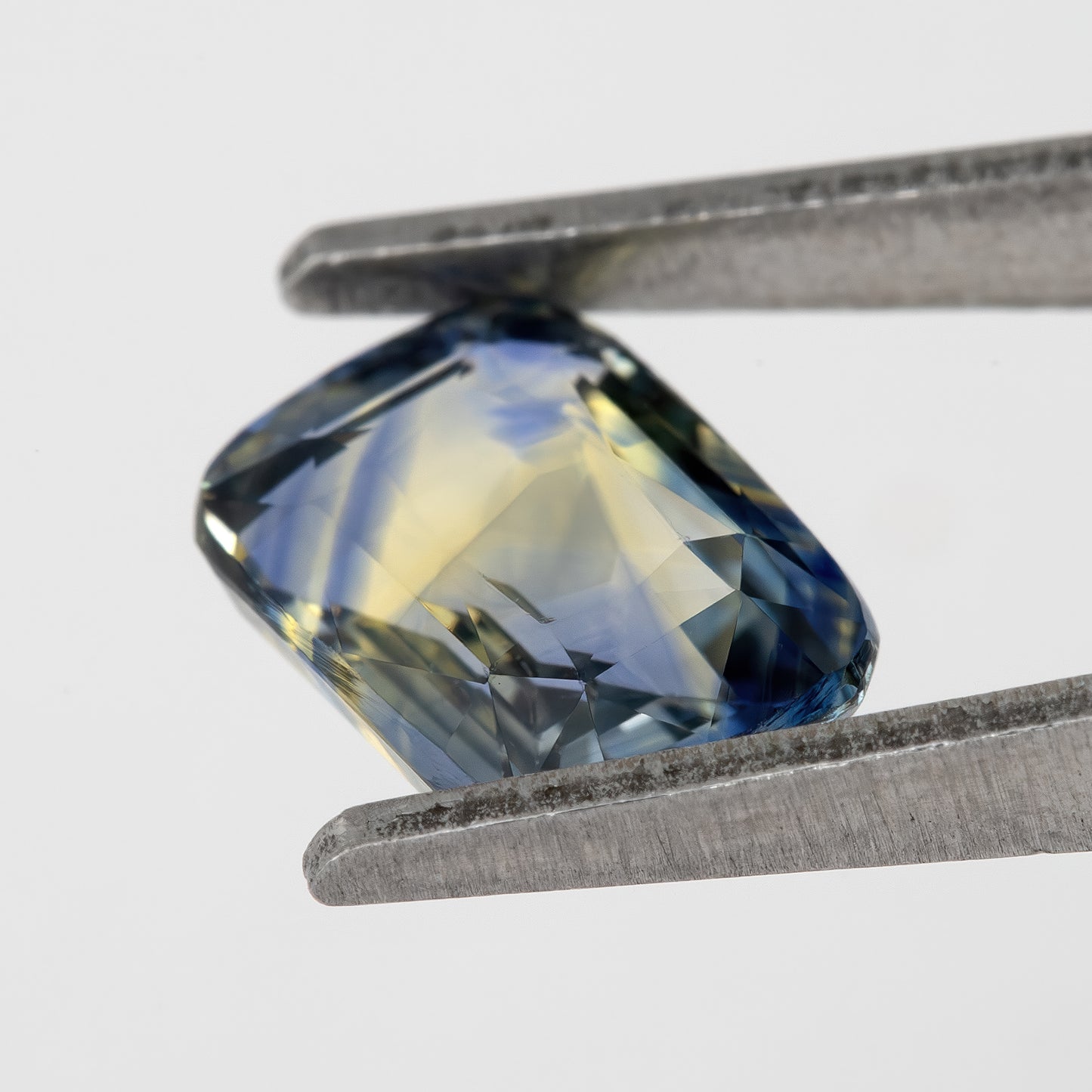 Blue and Champagne Yellow Sapphire | 2.34 Ct Cushion Cut Unheated Gemstone | Eye Clean Sapphire for Premium Rings or Fine Jewelry