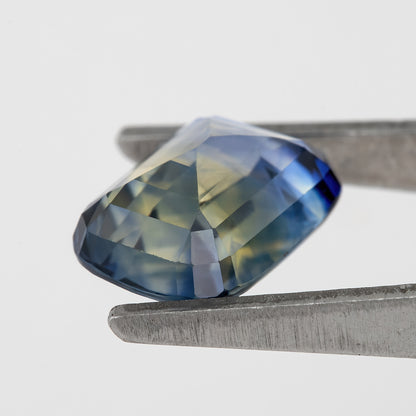 Blue and Champagne Yellow Sapphire | 2.34 Ct Cushion Cut Unheated Gemstone | Eye Clean Sapphire for Premium Rings or Fine Jewelry