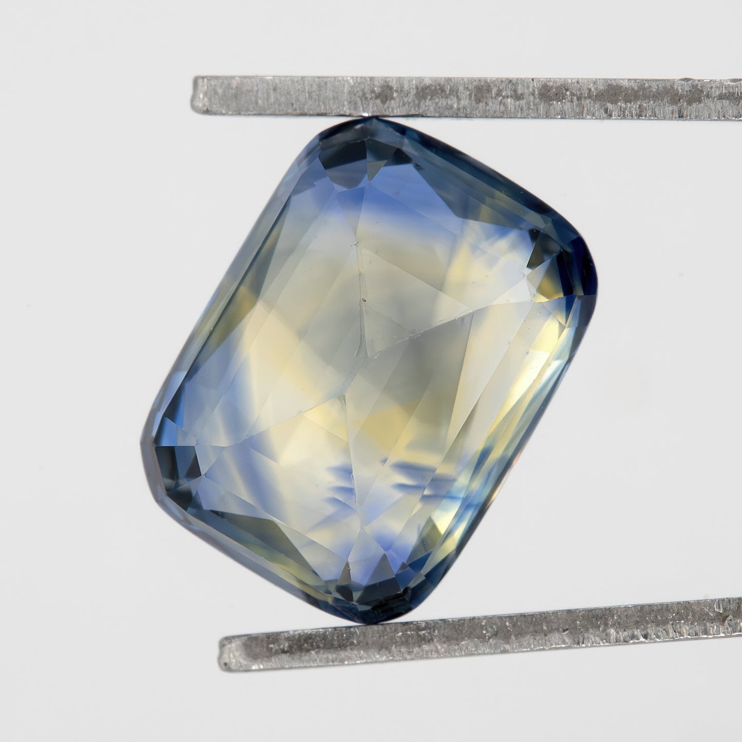Blue and Champagne Yellow Sapphire | 2.34 Ct Cushion Cut Unheated Gemstone | Eye Clean Sapphire for Premium Rings or Fine Jewelry