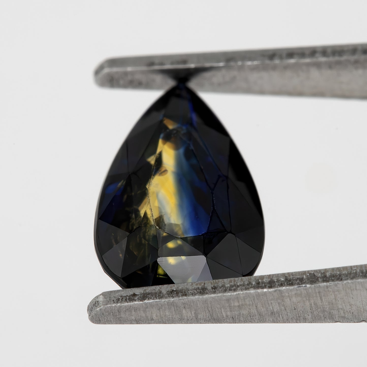 Blue and Champagne Yellow Sapphire | 1.91 Ct Pear Cut Unheated Natural Gemstone | Eye Clean Rare Stone for Fine Jewelry or Ring Design