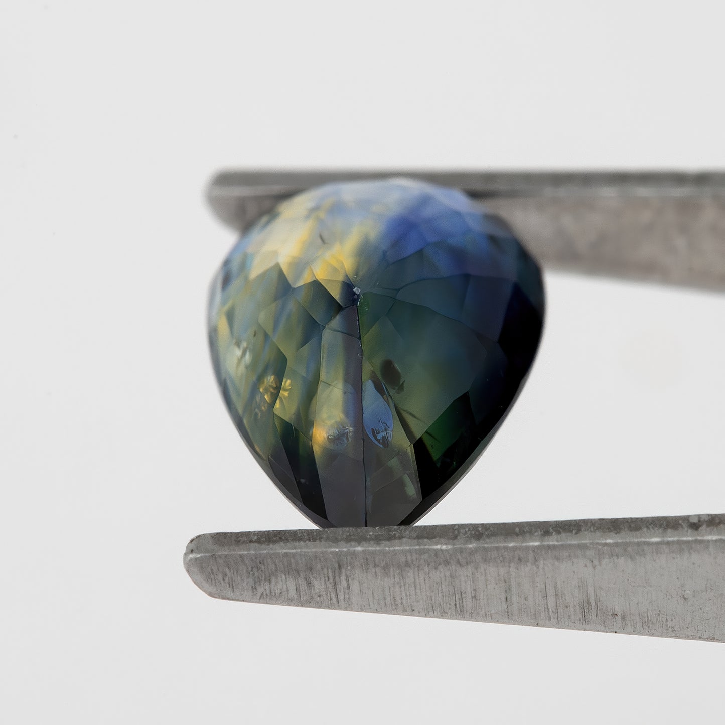 Blue and Champagne Yellow Sapphire | 1.91 Ct Pear Cut Unheated Natural Gemstone | Eye Clean Rare Stone for Fine Jewelry or Ring Design