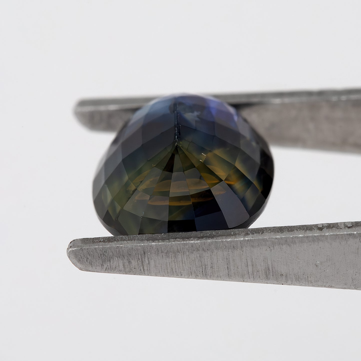 Deep Blue Champagne Sapphire | 1.99 Ct Oval Cut Bicolor Gemstone | Unheated Eye Clean Stone for Rings and Jewelry
