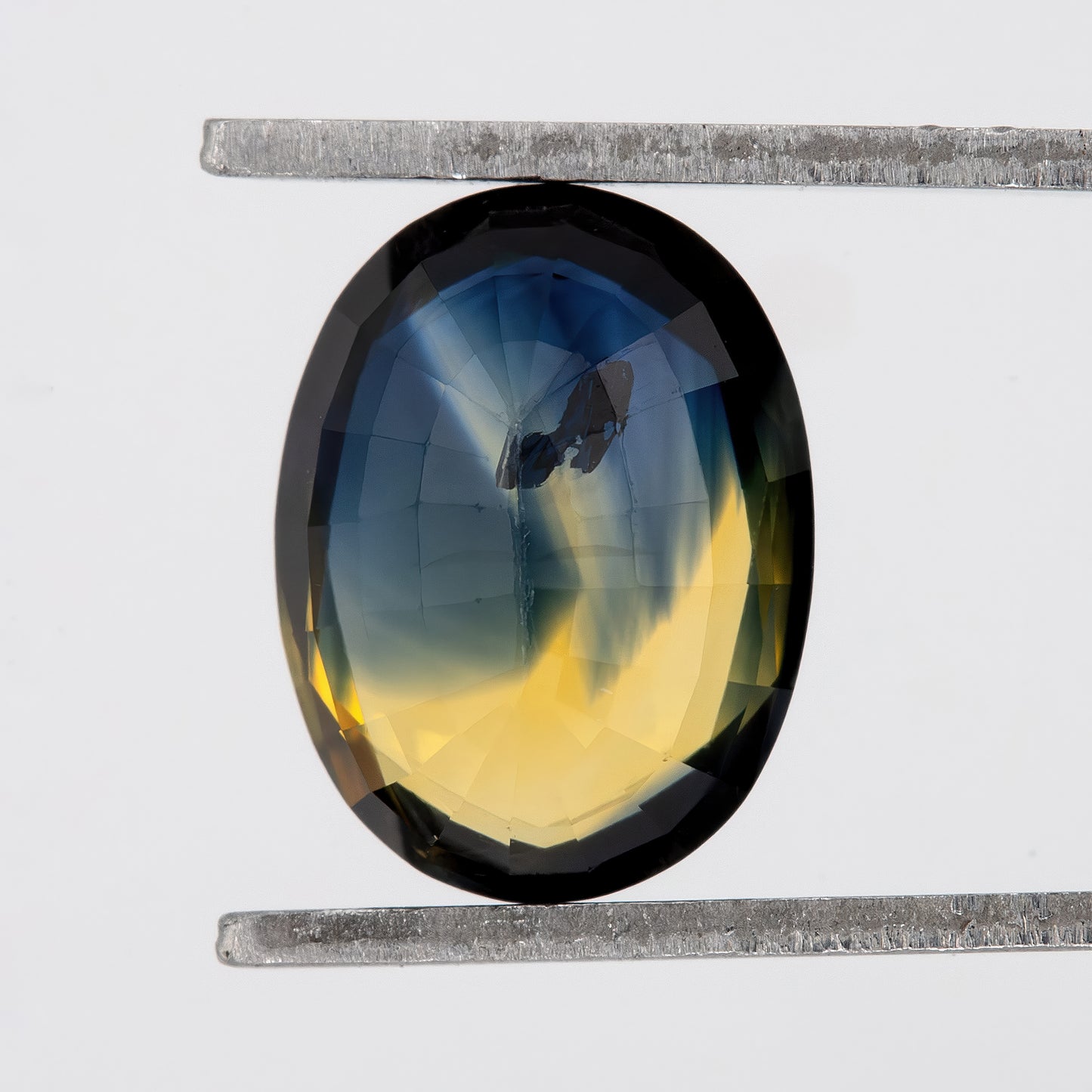 Deep Blue Champagne Sapphire | 1.99 Ct Oval Cut Bicolor Gemstone | Unheated Eye Clean Stone for Rings and Jewelry