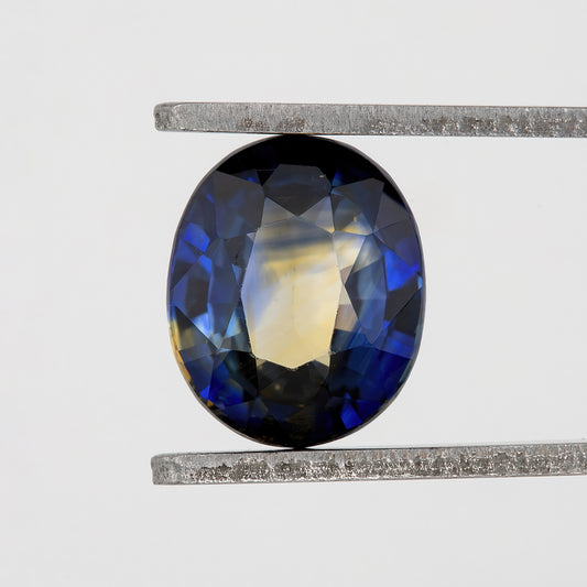 Royal Blue Champagne Sapphire | 1.29 Ct Oval Cut Unheated Natural Gem | Eye Clean Stone for Rings & Fine Jewelry