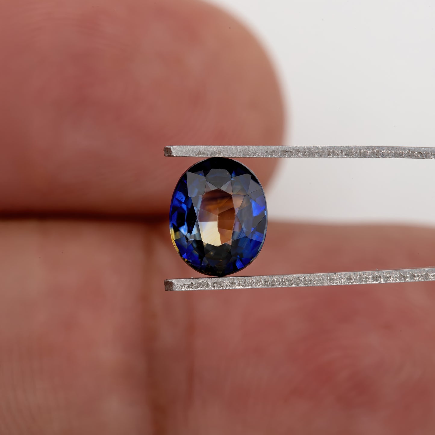 Royal Blue Champagne Sapphire | 1.29 Ct Oval Cut Unheated Natural Gem | Eye Clean Stone for Rings & Fine Jewelry