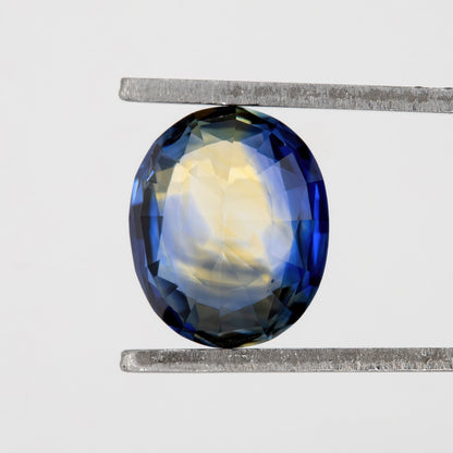 Royal Blue Champagne Sapphire | 1.29 Ct Oval Cut Unheated Natural Gem | Eye Clean Stone for Rings & Fine Jewelry