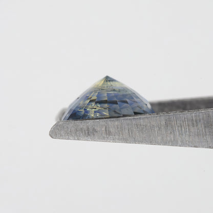 Soft Blue Champagne Bicolor Sapphire | 1.34 Ct Oval Cut Untreated Gemstone | Eye Clean Unique Zoning for Rings & Fine Jewelry