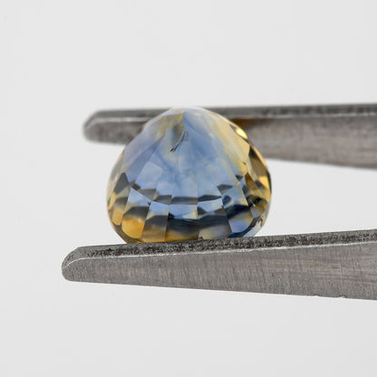 Blue Champagne Bicolor Sapphire | 1.90 Ct Natural Oval Cut Unheated Gemstone | Eye Clean Sapphire for Statement Jewelry & Rings