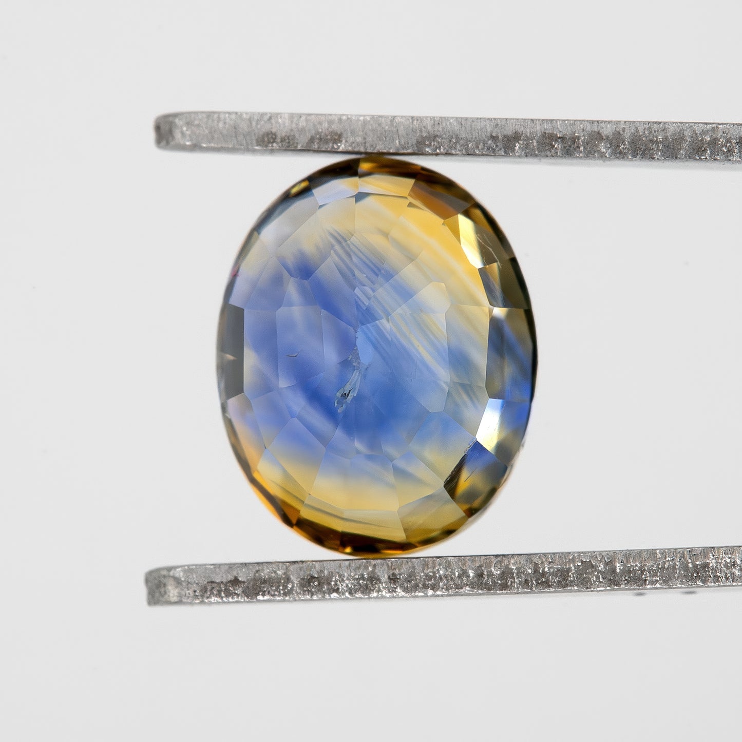 Blue Champagne Bicolor Sapphire | 1.90 Ct Natural Oval Cut Unheated Gemstone | Eye Clean Sapphire for Statement Jewelry & Rings