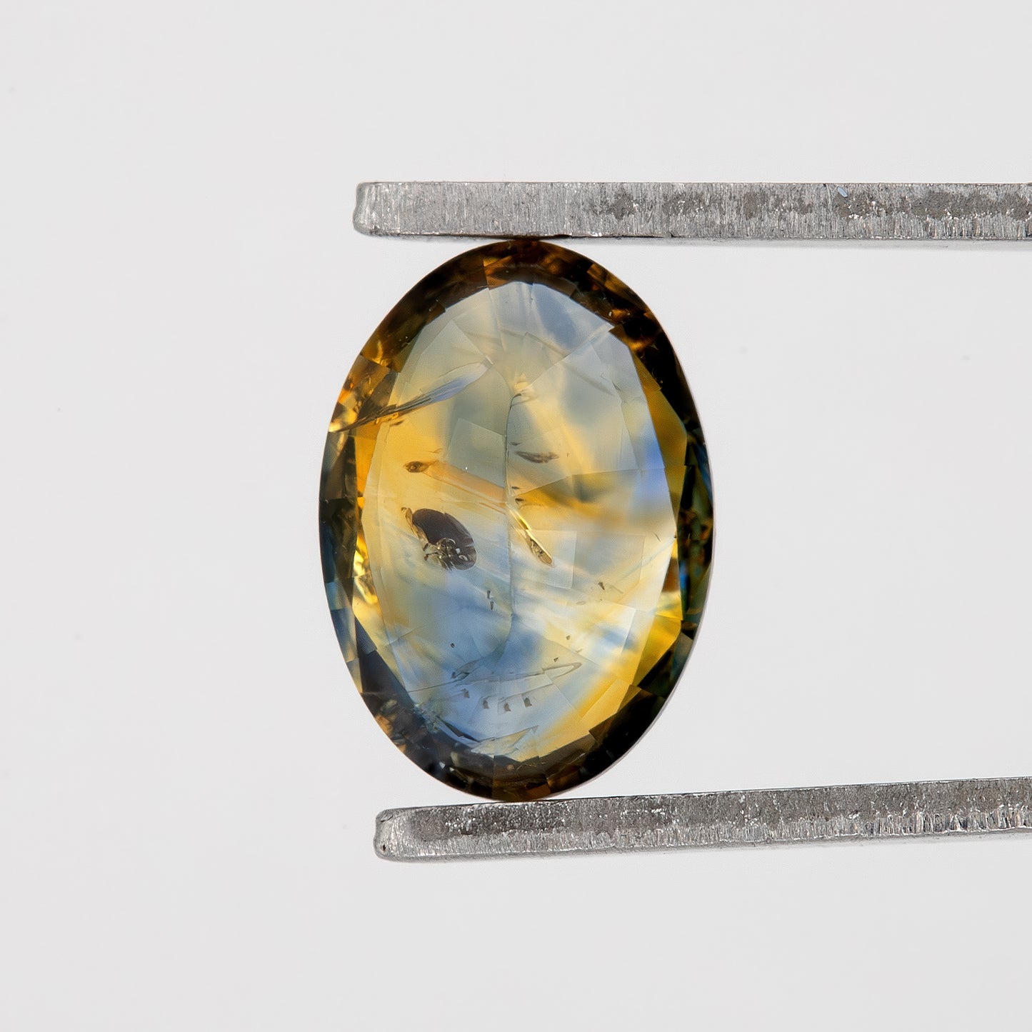 Golden Midnight Bicolor Sapphire | 0.96 Ct Natural Unheated Oval Cut | Eye Clean Loose Gemstone for Fine Custom Jewelry