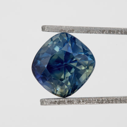Twilight Blue & Champagne Sapphire | 1.48 Ct Cushion Cut Natural Unheated Gem | Eye Clean Stone for Heirloom Rings & Fine Jewelry