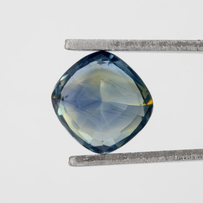 Twilight Blue & Champagne Sapphire | 1.48 Ct Cushion Cut Natural Unheated Gem | Eye Clean Stone for Heirloom Rings & Fine Jewelry
