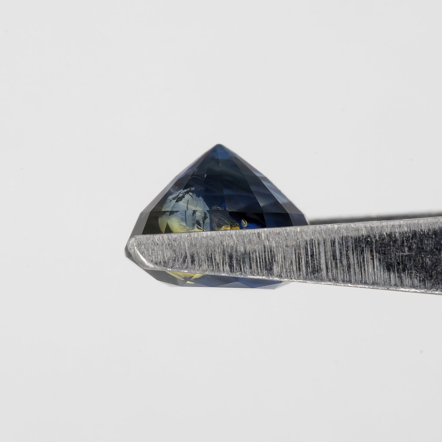 Deep Blue & Champagne Yellow Sapphire | 1.20 Ct Natural Unheated Round Cut Gemstone | Eye Clean Stone for Ring or Pendant