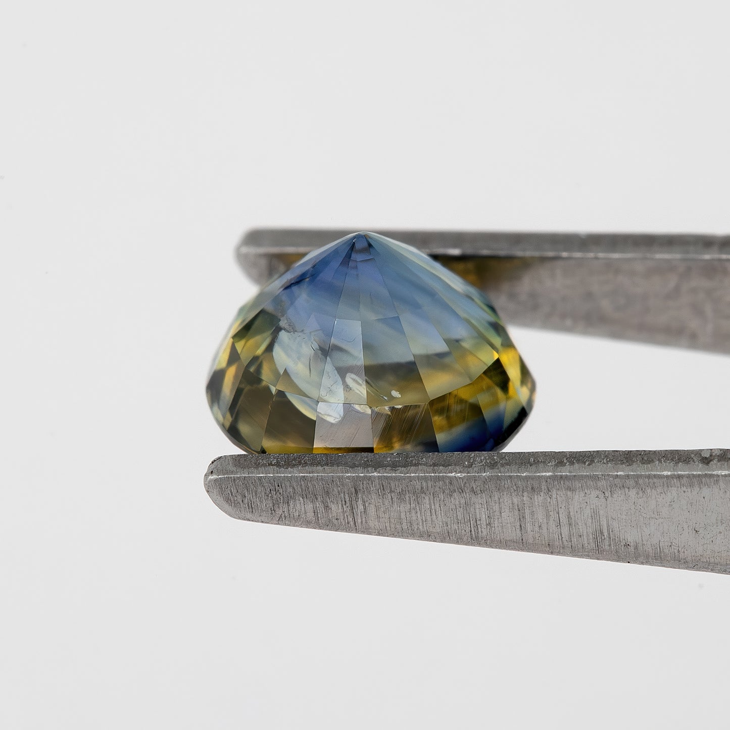 Deep Blue & Champagne Yellow Sapphire | 1.20 Ct Natural Unheated Round Cut Gemstone | Eye Clean Stone for Ring or Pendant