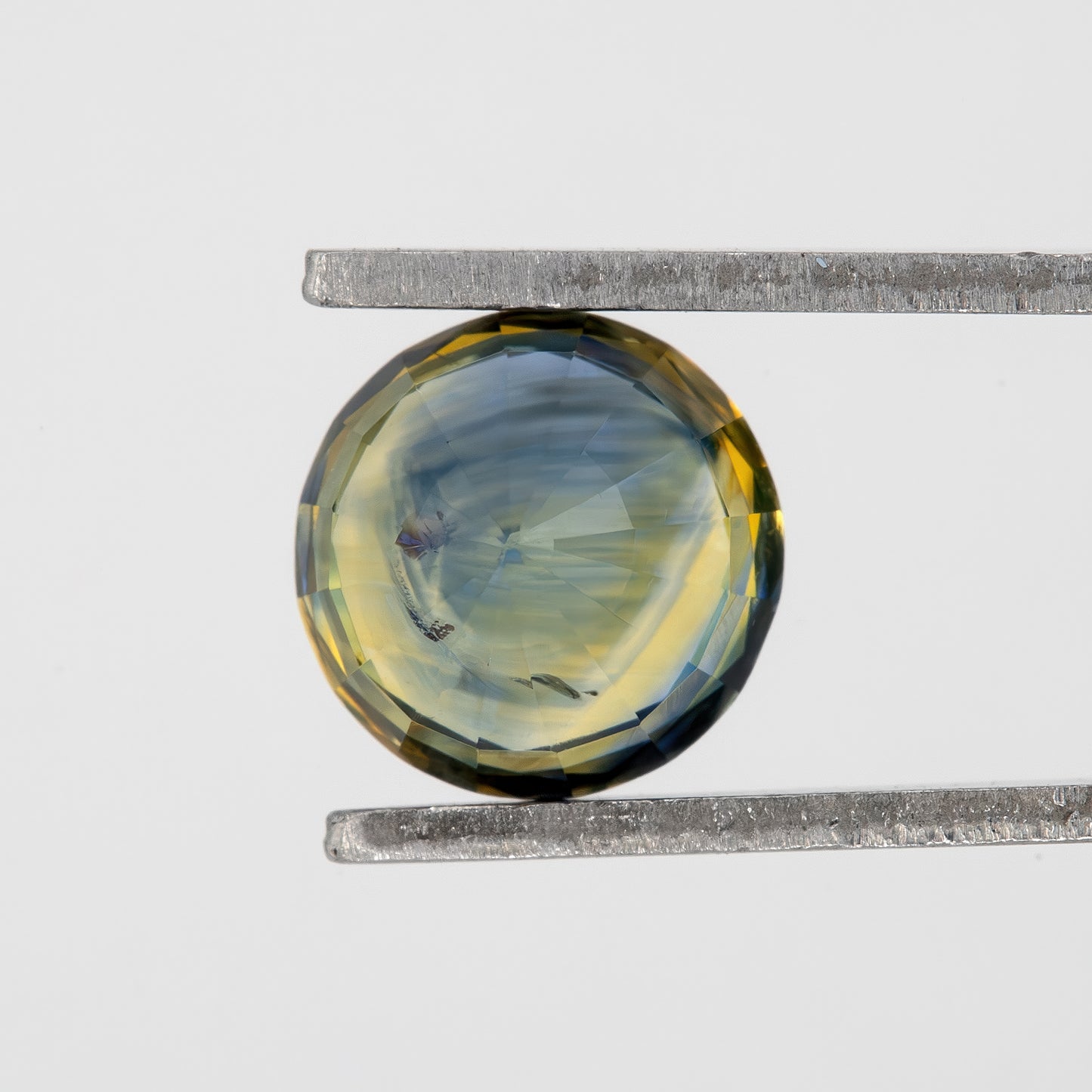Deep Blue & Champagne Yellow Sapphire | 1.20 Ct Natural Unheated Round Cut Gemstone | Eye Clean Stone for Ring or Pendant