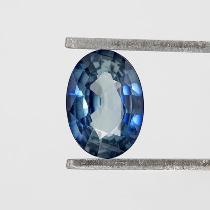 Deep Blue & Champagne Yellow Sapphire | 0.67 Ct Oval Cut Untreated Natural Gemstone | Eye Clean Loose Stone for Fine Jewelry