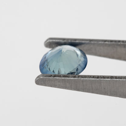 Deep Blue & Champagne Yellow Sapphire | 0.67 Ct Oval Cut Untreated Natural Gemstone | Eye Clean Loose Stone for Fine Jewelry