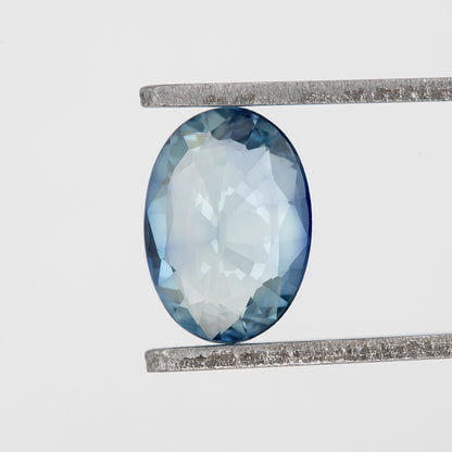 Deep Blue & Champagne Yellow Sapphire | 0.67 Ct Oval Cut Untreated Natural Gemstone | Eye Clean Loose Stone for Fine Jewelry