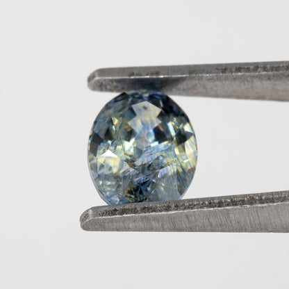 Blue Champagne Yellow Sapphire | 1.19 Ct Oval Cut Untreated Natural Gemstone | Loose Sapphire for Engagement Ring or Pendant