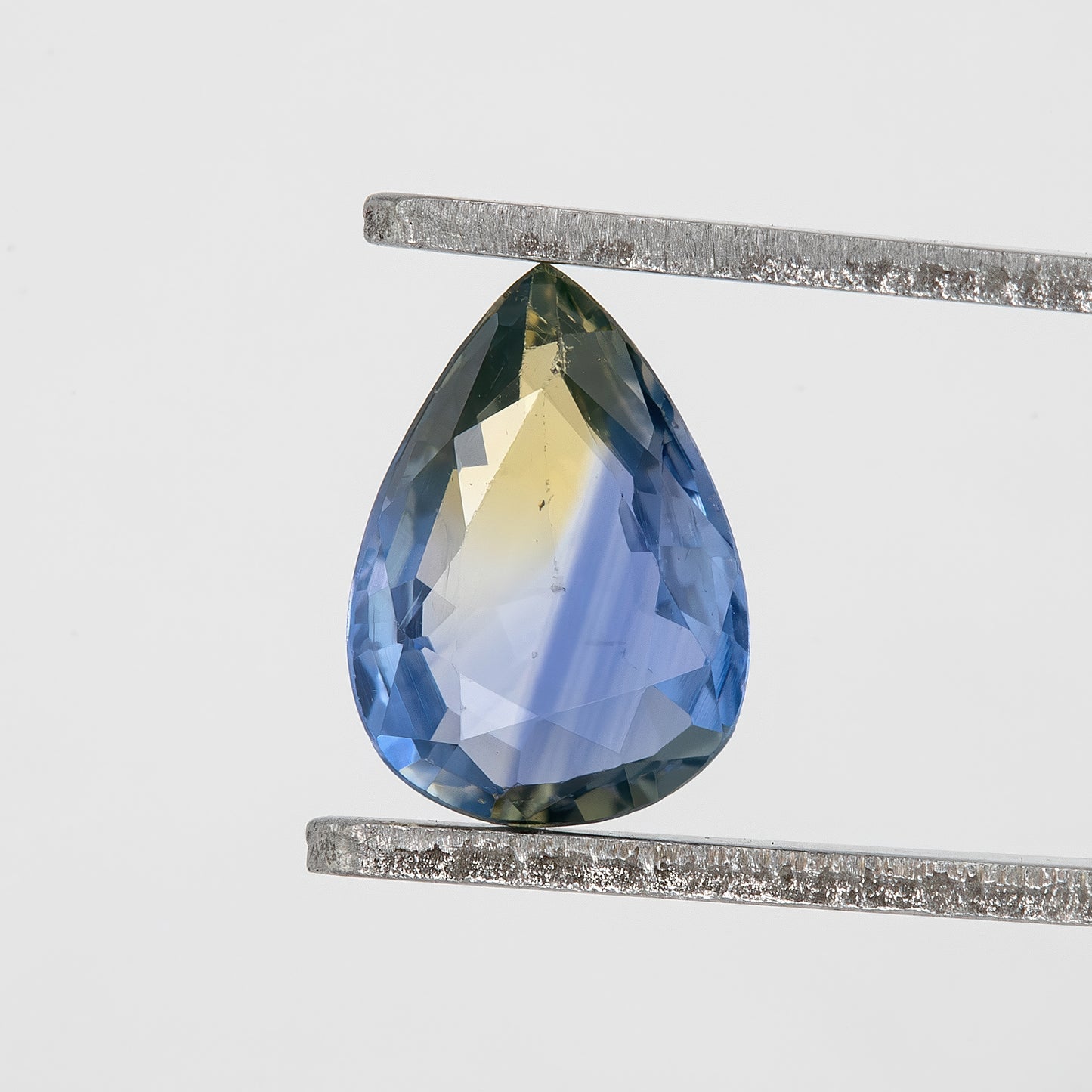 Blue Champagne Yellow Sapphire | 0.76 Ct Pear Cut Untreated Natural Gemstone | Unique Bi-Color Sapphire for Ring or Pendant