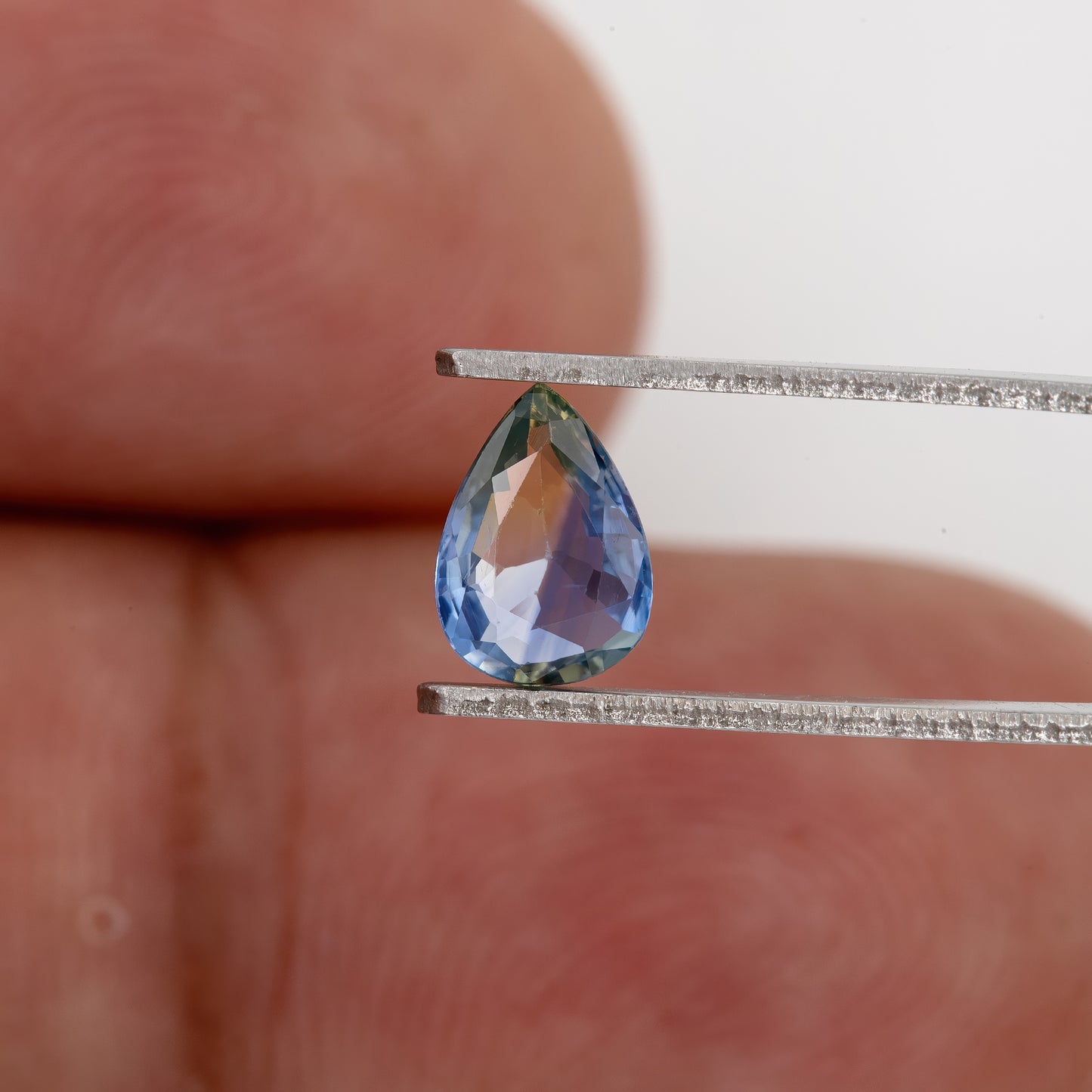 Blue Champagne Yellow Sapphire | 0.76 Ct Pear Cut Untreated Natural Gemstone | Unique Bi-Color Sapphire for Ring or Pendant