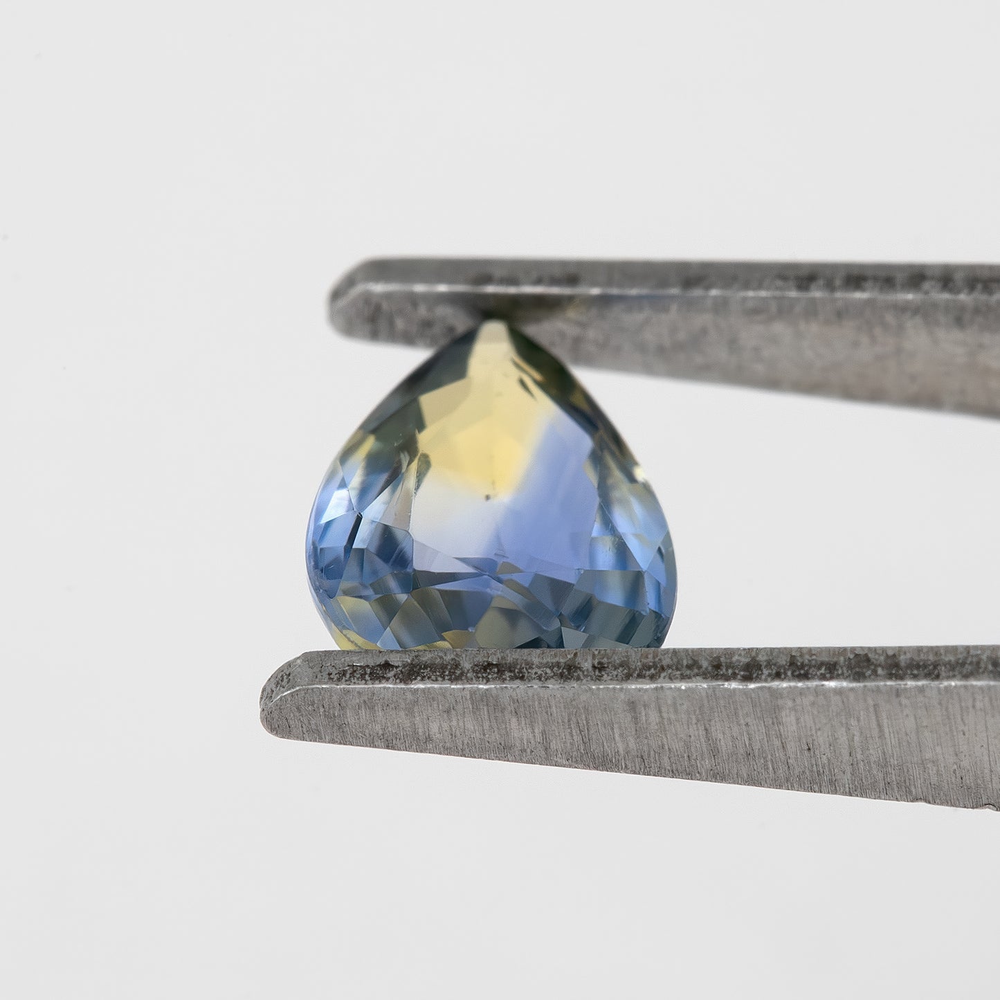 Blue Champagne Yellow Sapphire | 0.76 Ct Pear Cut Untreated Natural Gemstone | Unique Bi-Color Sapphire for Ring or Pendant