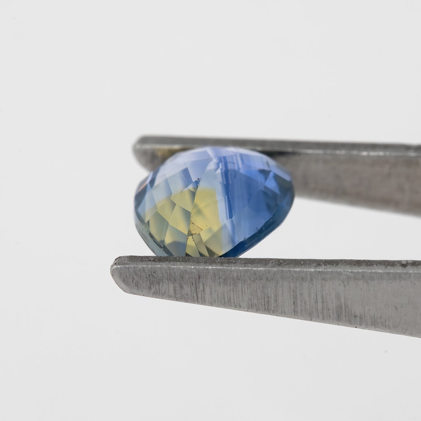 Blue Champagne Yellow Sapphire | 0.76 Ct Pear Cut Untreated Natural Gemstone | Unique Bi-Color Sapphire for Ring or Pendant
