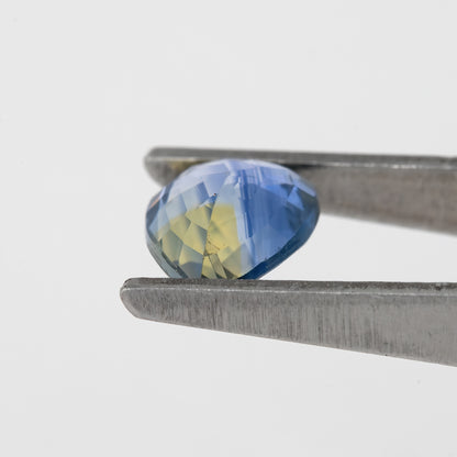 Blue Champagne Yellow Sapphire | 0.76 Ct Pear Cut Untreated Natural Gemstone | Unique Bi-Color Sapphire for Ring or Pendant