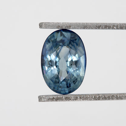Steel Blue Champagne Sapphire | 0.74 Ct Oval Cut Untreated Natural Gemstone | Rare Bicolor Sapphire for Jewelry or Statement Ring
