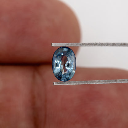 Steel Blue Champagne Sapphire | 0.74 Ct Oval Cut Untreated Natural Gemstone | Rare Bicolor Sapphire for Jewelry or Statement Ring