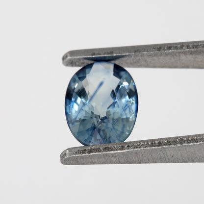 Steel Blue Champagne Sapphire | 0.74 Ct Oval Cut Untreated Natural Gemstone | Rare Bicolor Sapphire for Jewelry or Statement Ring