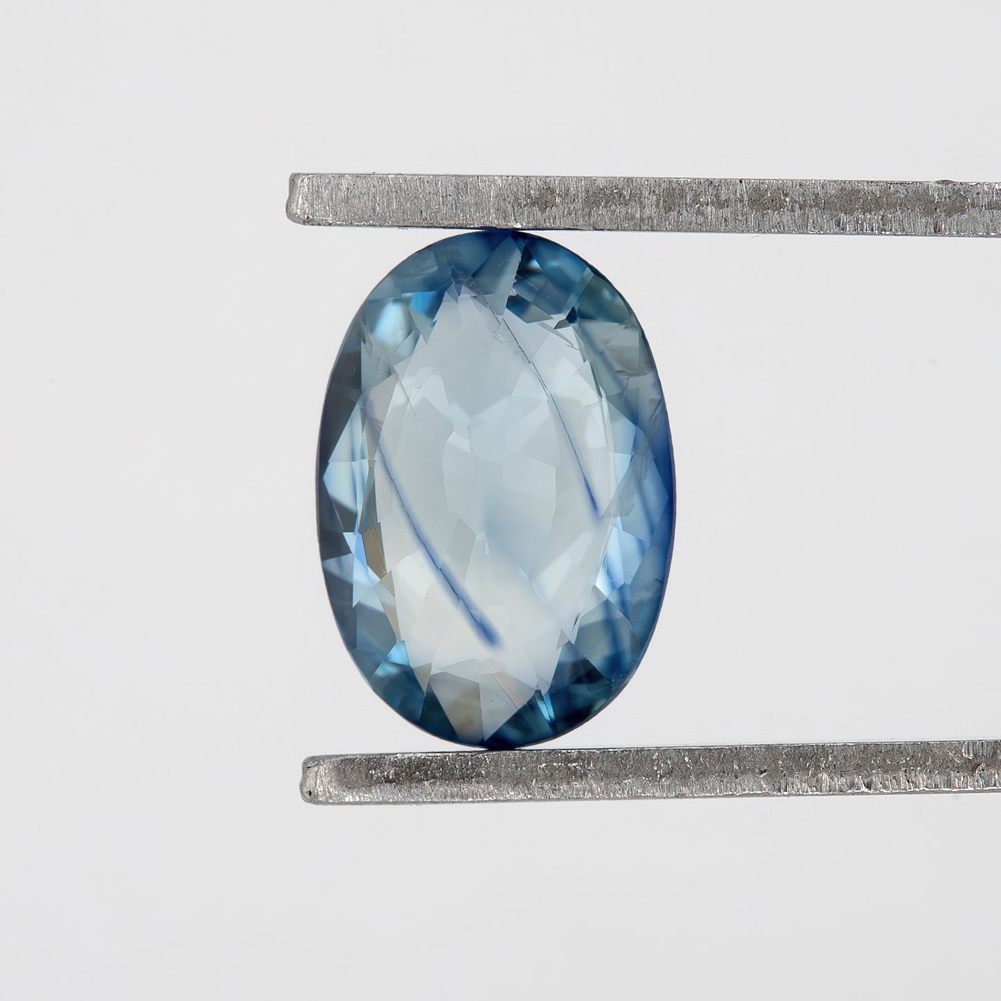 Steel Blue Champagne Sapphire | 0.74 Ct Oval Cut Untreated Natural Gemstone | Rare Bicolor Sapphire for Jewelry or Statement Ring