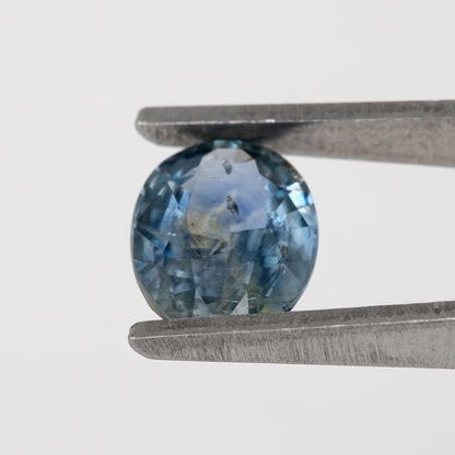 Blue Champagne Sapphire | 1.09 Ct Oval Cut Untreated Bi-Color Gemstone | Unique Natural Sapphire for Ring or Pendant