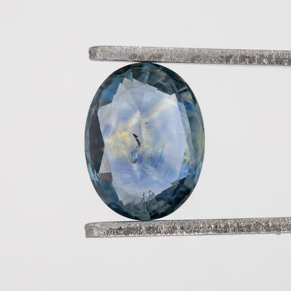 Blue Champagne Sapphire | 1.09 Ct Oval Cut Untreated Bi-Color Gemstone | Unique Natural Sapphire for Ring or Pendant