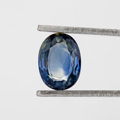 Blue Champagne Sapphire | 0.77 Ct Oval Cut Untreated Bicolor Gemstone | Elegant Sapphire for Engagement Ring or Pendant