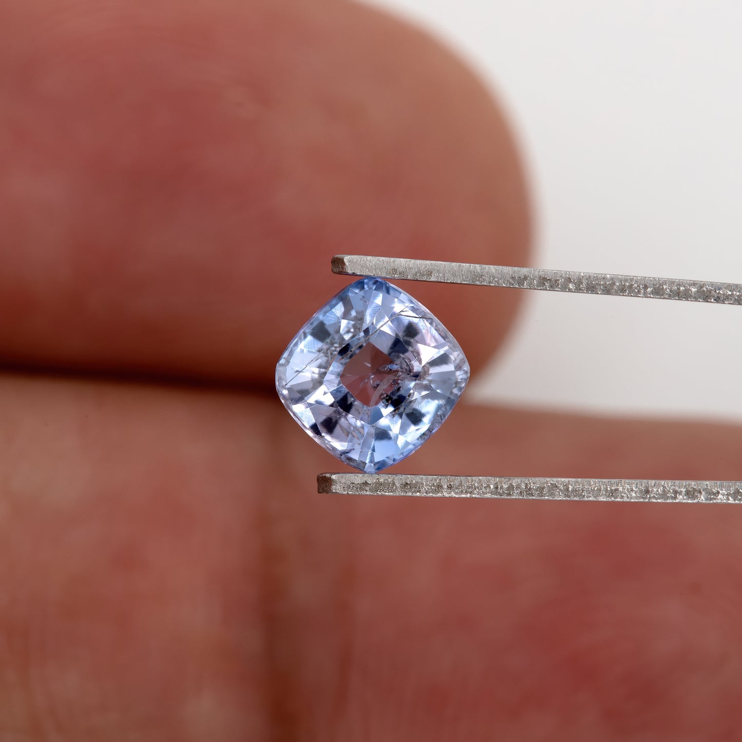 Light Blue Champagne Sapphire | 1.18 Ct Cushion Cut Untreated Bicolor Gem | Rare Sapphire for Statement Ring or Pendant
