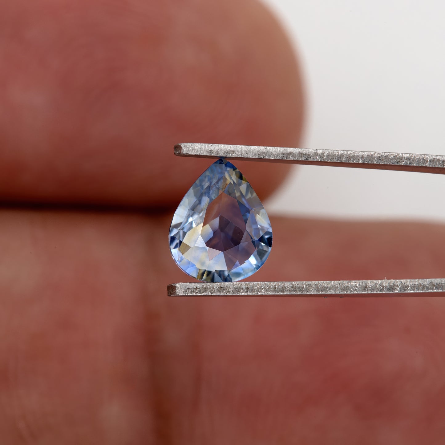 Blue Champagne Bicolor Sapphire | 0.96 Ct Pear Cut Untreated Natural Gem | Rare Loose Sapphire for Custom Jewelry | Elegant Drop Shape