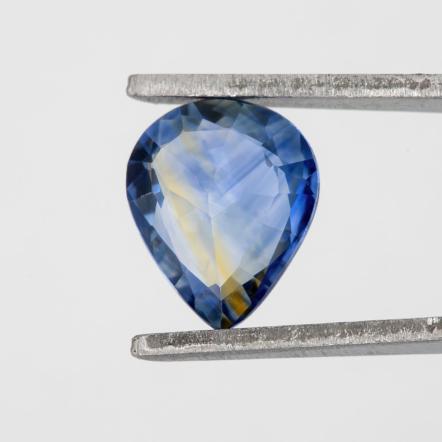 Blue Champagne Bicolor Sapphire | 0.96 Ct Pear Cut Untreated Natural Gem | Rare Loose Sapphire for Custom Jewelry | Elegant Drop Shape