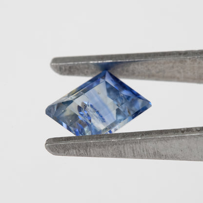 Blue Champagne Bicolor Sapphire | 0.84 Ct Carre Cut Untreated Natural Gem | Unique Square Loose Sapphire for Jewelry Design