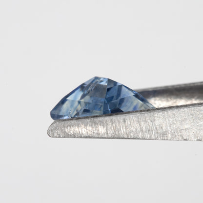 Blue Champagne Bicolor Sapphire | 0.84 Ct Carre Cut Untreated Natural Gem | Unique Square Loose Sapphire for Jewelry Design
