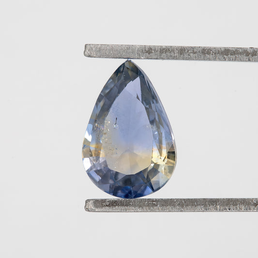 Lavender Blue Champagne Bicolor Sapphire | 0.82 Ct Pear Cut Untreated Gem | Elegant Teardrop Loose Sapphire for Jewelry Creation